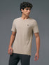 Men Solid Slim Fit Crew Neck T-shirt with COTFLEX