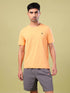 Men Solid Slim Fit Crew Neck T-shirt with COTFLEX