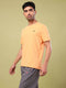 Men Solid Slim Fit Crew Neck T-shirt with COTFLEX