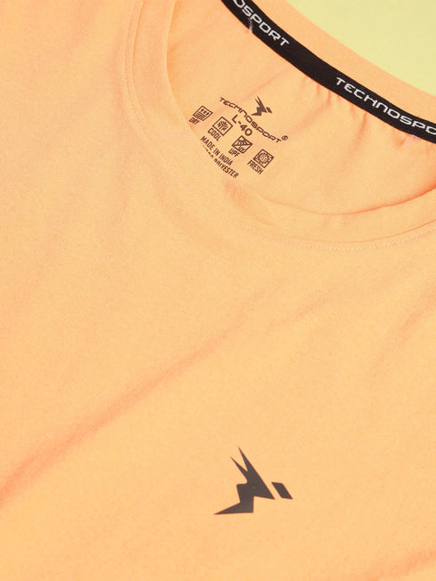 Men Solid Slim Fit Crew Neck T-shirt with COTFLEX