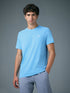 Men Solid Slim Fit Crew Neck T-shirt with COTFLEX