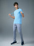 Men Solid Slim Fit Crew Neck T-shirt with COTFLEX