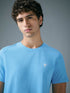 Men Solid Slim Fit Crew Neck T-shirt with COTFLEX