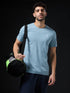 Men Solid Slim Fit Crew Neck T-shirt with COTFLEX