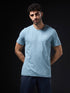 Men Solid Slim Fit Crew Neck T-shirt with COTFLEX