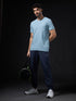 Men Solid Slim Fit Crew Neck T-shirt with COTFLEX