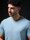 Men Solid Slim Fit Crew Neck T-shirt with COTFLEX