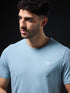 Men Solid Slim Fit Crew Neck T-shirt with COTFLEX