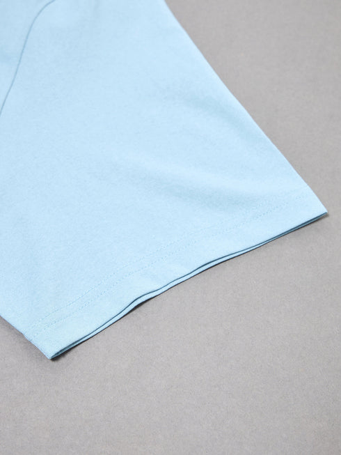 Men Solid Slim Fit Crew Neck T-shirt with COTFLEX