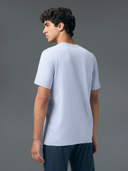 Men Solid Slim Fit Crew Neck T-shirt with COTFLEX