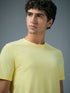 Men Solid Slim Fit Crew Neck T-shirt with COTFLEX