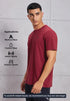 Men Solid Slim Fit Crew Neck T-shirt with COTFLEX