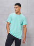 Men Solid Slim Fit Crew Neck T-shirt with COTFLEX