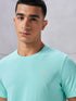Men Solid Slim Fit Crew Neck T-shirt with COTFLEX