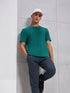 Men Solid Slim Fit Crew Neck T-shirt with COTFLEX