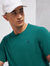 Men Solid Slim Fit Crew Neck T-shirt with COTFLEX