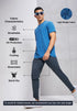 Men Solid Slim Fit Crew Neck T-shirt with COTFLEX