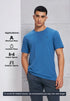 Men Solid Slim Fit Crew Neck T-shirt with COTFLEX