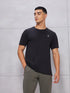 Men Solid Slim Fit Crew Neck T-shirt with COTFLEX