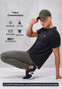 Men Solid Slim Fit Crew Neck T-shirt with COTFLEX