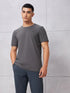 Men Solid Slim Fit Crew Neck T-shirt with COTFLEX