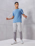 Men Solid Slim Fit Crew Neck T-shirt with COTFLEX