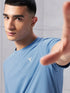 Men Solid Slim Fit Crew Neck T-shirt with COTFLEX