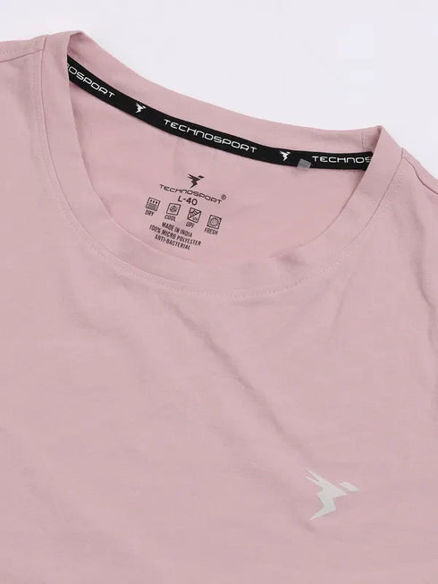 Men Solid Slim Fit Crew Neck T-shirt with COTFLEX