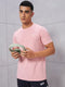 Men Solid Slim Fit Crew Neck T-shirt with COTFLEX