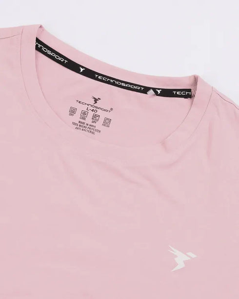 Men Solid Slim Fit Crew Neck T-shirt with COTFLEX