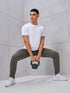 Men Solid Slim Fit Crew Neck T-shirt with COTFLEX