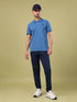 Men Solid Slim Fit Polo T-shirt with ELASTO PLUS