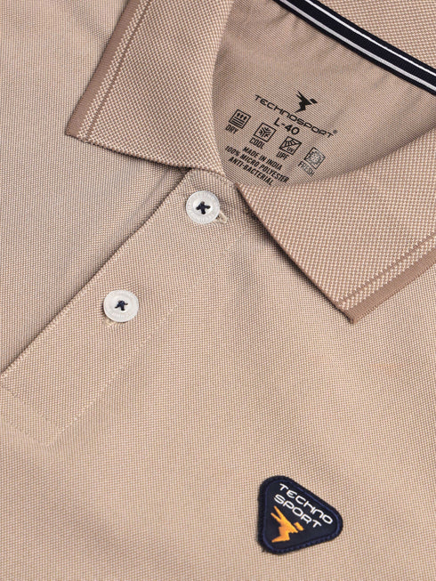 Men Solid Slim Fit Polo T-shirt with ELASTO PLUS