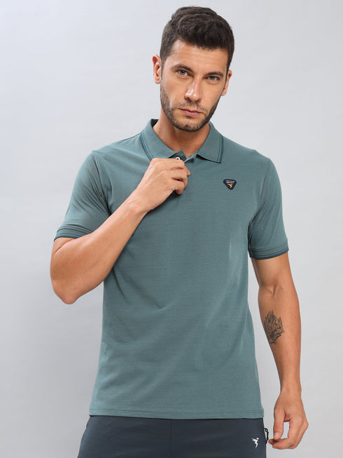 Men Solid Slim Fit Polo T-shirt with ELASTO PLUS (Pack of 2)