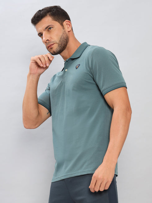 Men Solid Slim Fit Polo T-shirt with ELASTO PLUS (Pack of 2)
