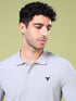 Men Solid Slim Fit Polo T-shirt with MATPIQ