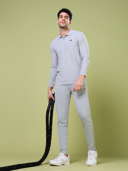 Men Solid Slim Fit Polo T-shirt with MATPIQ
