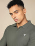 Men Solid Slim Fit Polo T-shirt with MATPIQ