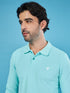 Men Solid Slim Fit Polo T-shirt with MATPIQ