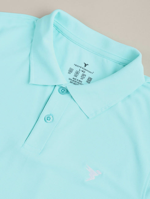Men Solid Slim Fit Polo T-shirt with MATPIQ