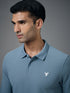 Men Solid Slim Fit Polo T-shirt with MATPIQ
