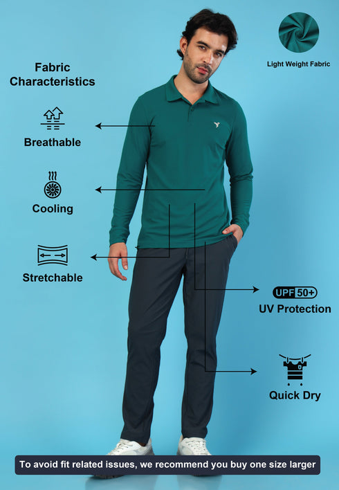 Men Solid Slim Fit Polo T-shirt with MATPIQ
