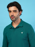 Men Solid Slim Fit Polo T-shirt with MATPIQ
