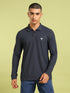Men Solid Slim Fit Polo T-shirt with MATPIQ