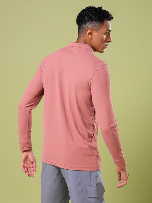 Men Solid Slim Fit Polo T-shirt with MATPIQ