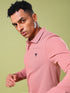 Men Solid Slim Fit Polo T-shirt with MATPIQ