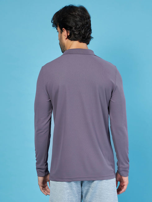 Men Solid Slim Fit Polo T-shirt with MATPIQ
