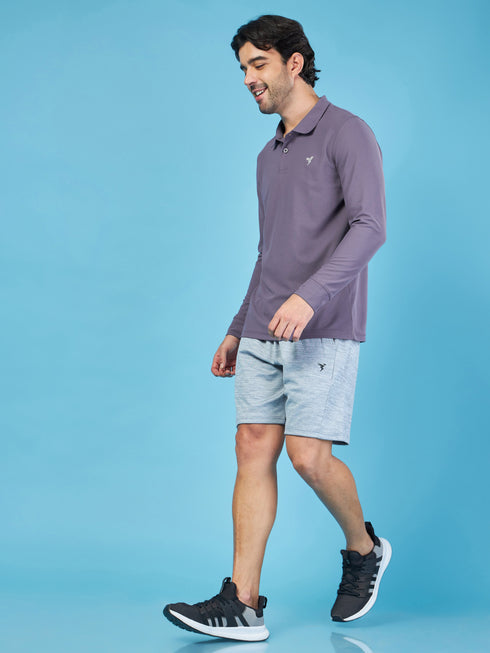 Men Solid Slim Fit Polo T-shirt with MATPIQ