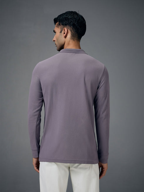 Men Solid Slim Fit Polo T-shirt with MATPIQ