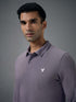 Men Solid Slim Fit Polo T-shirt with MATPIQ